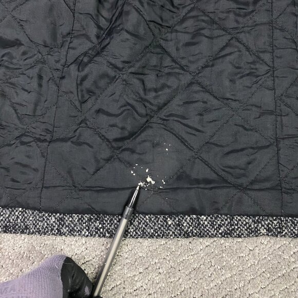 J. CREW Tweed Coat Overcoat Womens Medium Gray Wool Blend Thinsulate Insulated - Picture 5 of 15